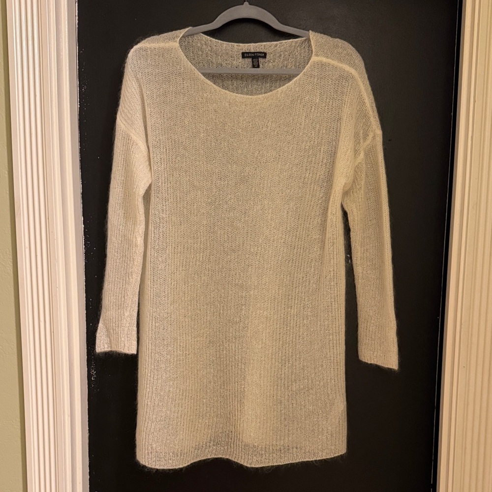 Eileen Fisher Soft Cream Crew Neck Sweater